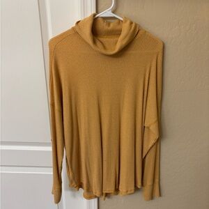 American Eagle Outfitters Mustard Cowl Neck Sweater